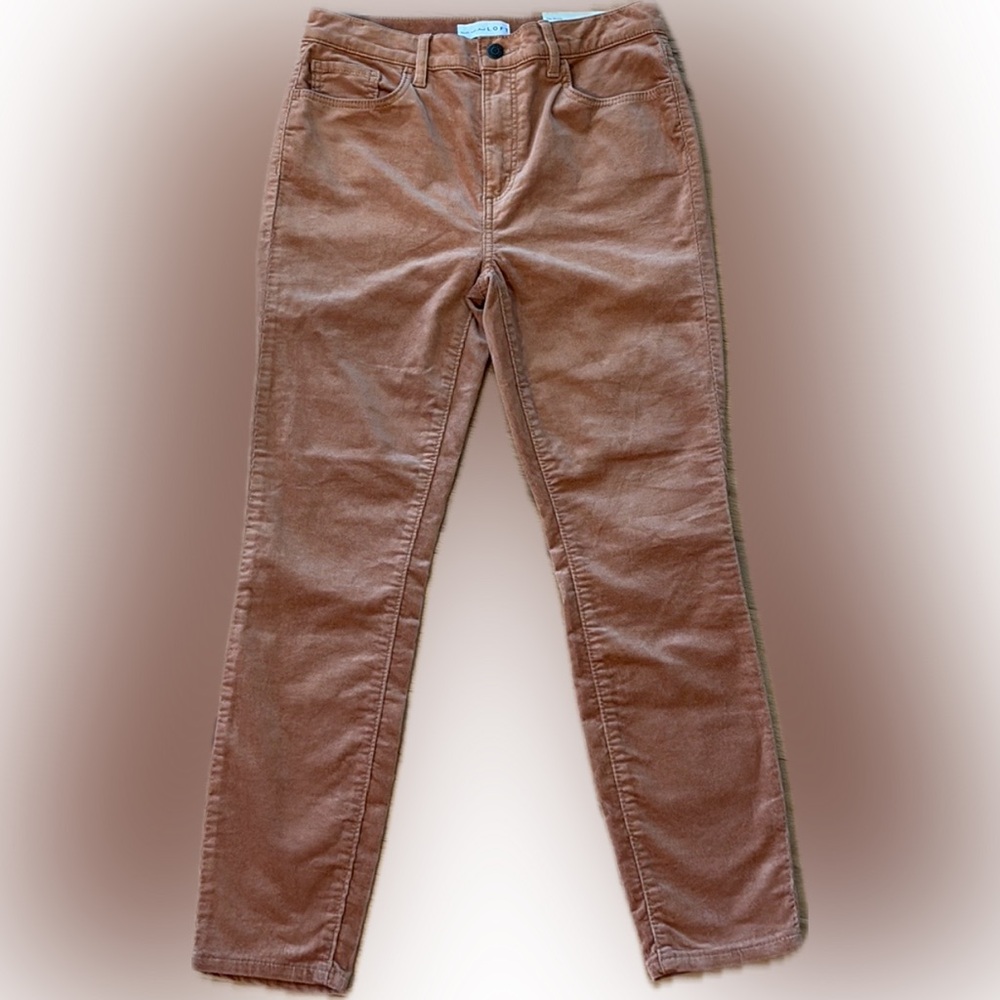 Ann Taylor loft the skinny high-rise corduroy pants 28 petite 28P high waist